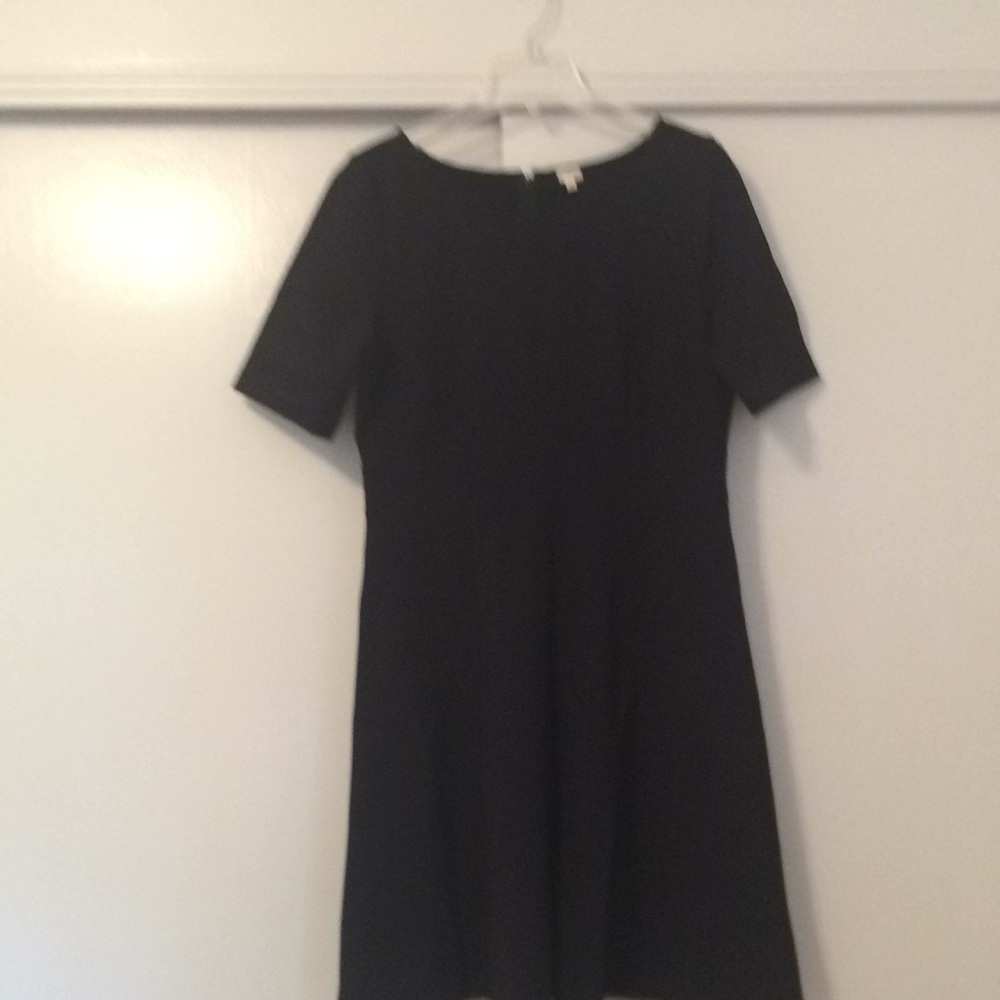 J Crew Short Sleeve Black Knit Dress Size 12